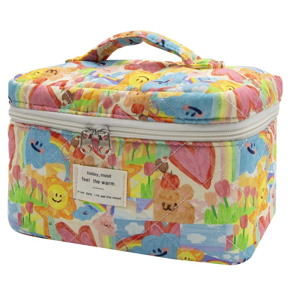 Large Makeup Bag, Cute Cosmetic Bag For Women Girls, Floral Coquette Aesthetic💛